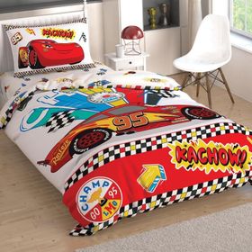 Taç Lisanslı Cars Kachow Tek Kişilik Nevresim Takımı
