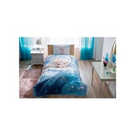 Taç Lisanslı Disney Frozen Glitter Tek Kişilik Yatak Örtüsü Seti