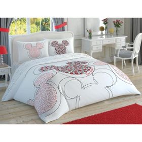 Taç Lisanslı Disney Love Mickey Glow Çift Kişilik Nevresim Takımı
