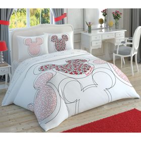 Taç Lisanslı Disney Love Mickey Glow Çift Kişilik Nevresim Takımı