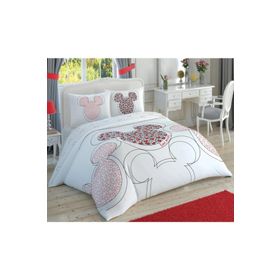 Taç Lisanslı Disney Love Mickey Glow Çift Kişilik Nevresim Takımı