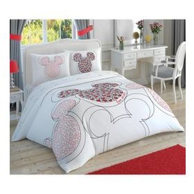 Taç Lisanslı Disney Love Mickey Glow Çift Kişilik Nevresim Takımı