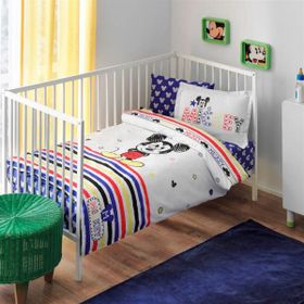 Taç Lisanslı Disney Mickey Sketch Bebek Nevresim Takımı