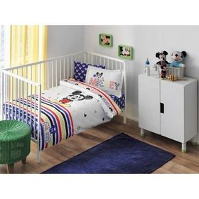 Taç Lisanslı Disney Mickey Sketch Bebek Nevresim Takımı