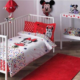 Taç Lisanslı Disney Mickey Sketch Bebek Nevresim Takımı