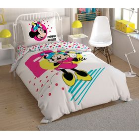 Taç Lisanslı Disney Minnie Colour Mayhem Tek Kişilik Nevresim Takımı