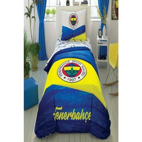 Taç Lisanslı FB Fenerbahçe Marşlı Logo Tek Kişilik Nevresim Takımı