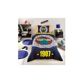 Taç Lisanslı FB Fenerbahçe Marşlı Logo Tek Kişilik Nevresim Takımı
