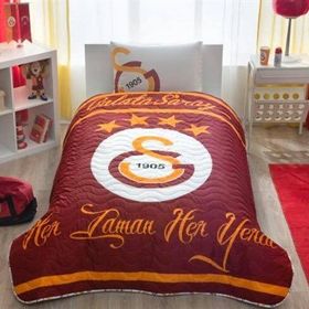 Taç Lisanslı Galatasaray Logo Yatak Örtüsü Seti