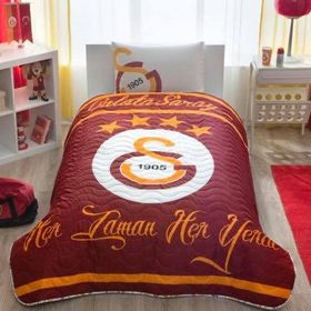 Taç Lisanslı Galatasaray Logo Yatak Örtüsü Seti