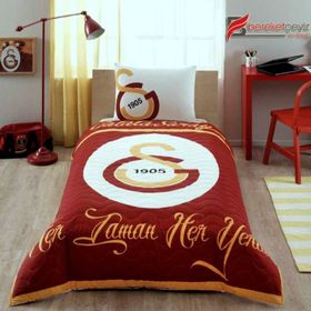Taç Lisanslı Galatasaray Logo Yatak Örtüsü Seti