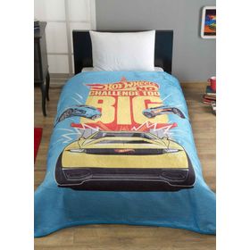 Taç Lisanslı Hot Wheels Tek Kişilik Battaniye