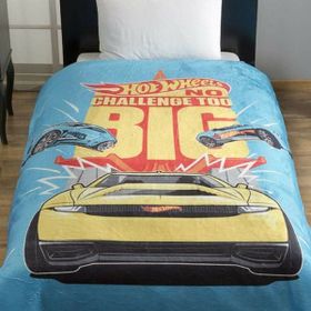 Taç Lisanslı Hot Wheels Tek Kişilik Battaniye