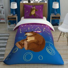 Taç Lisanslı Masha And The Bear Tek Kişilik Nevresim Takımı
