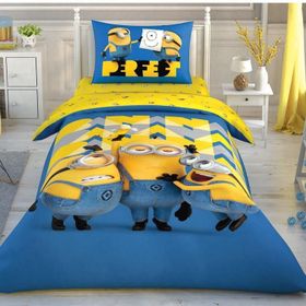 Taç Lisanslı Minions Perfect Tek Kişilik Nevresim Takımı