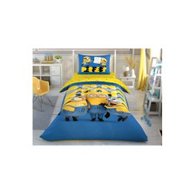 Taç Lisanslı Minions Perfect Tek Kişilik Nevresim Takımı