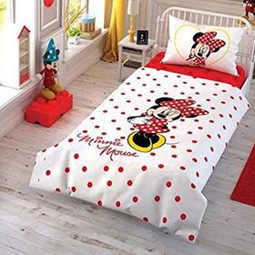 Taç Lisanslı Minnie Çek Canlandır Tek Kişilik Nevresim Takımı
