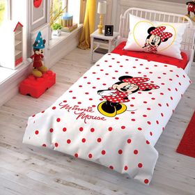 Taç Lisanslı Minnie Çek Canlandır Tek Kişilik Nevresim Takımı