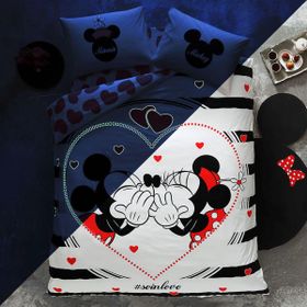 Taç Lisanslı Minnie Mickey Çift Kişilik Nevresim Takımı