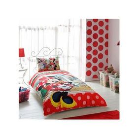 Taç Lisanslı Minnie Mouse Tea Time Tek Kişilik Nevresim Takımı