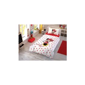Taç Lisanslı Minnie Mouse Tea Time Tek Kişilik Nevresim Takımı
