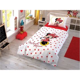 Taç Lisanslı Minnie Mouse Tea Time Tek Kişilik Nevresim Takımı