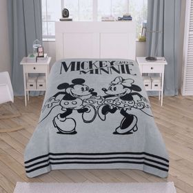 Taç Lisanslı Pamuk Mickey&Minnie Dancıng Çok Renkli Çift Kişilik Battaniye