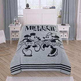 Taç Lisanslı Pamuk Mickey&Minnie Dancıng Çok Renkli Çift Kişilik Battaniye