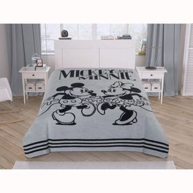 Taç Lisanslı Pamuk Mickey&Minnie Dancıng Çok Renkli Çift Kişilik Battaniye