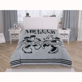 Taç Lisanslı Pamuk Mickey&Minnie Dancıng Çok Renkli Çift Kişilik Battaniye