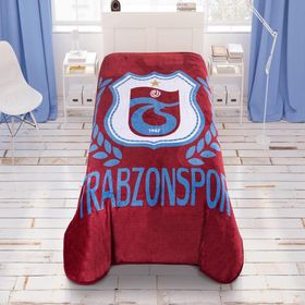 Taç Lisanslı Polyester Trabzonspor Şampiyon Çok Renkli Tek Kişilik Battaniye