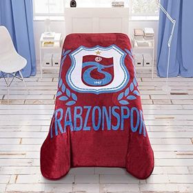 Taç Lisanslı Polyester Trabzonspor Şampiyon Çok Renkli Tek Kişilik Battaniye