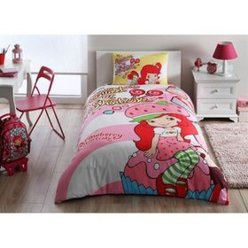 Taç Lisanslı Strawberry Shortcake Tek Kişilik Nevresim Takımı