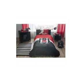 Taç Lisanslı Tek Kişilik Beşiktaş Logo Yatak Örtüsü