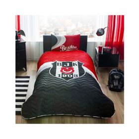 Taç Lisanslı Tek Kişilik Beşiktaş Logo Yatak Örtüsü