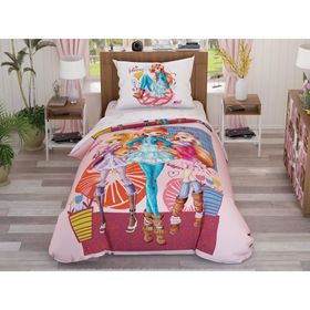 Taç Lisanslı Winx Flowers Desenli Tek Kişilik Nevresim Takımı
