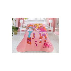 Taç Lisanslı Winx Pink Magic Tek Kişilik Battaniye