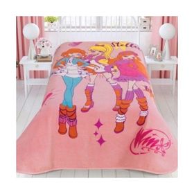Taç Lisanslı Winx Pink Magic Tek Kişilik Battaniye