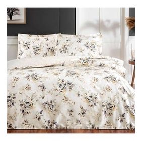 Taç Maisy Krem Çift Kişilik Ranforce Nevresim Takımı