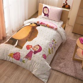 Taç Masha And Bear Lisanslı Tek Kişilik Nevresim Takımı
