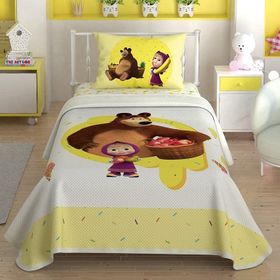 Taç Masha And The Bear Fruity Lisanslı Tek Kişilik Pike Takımı
