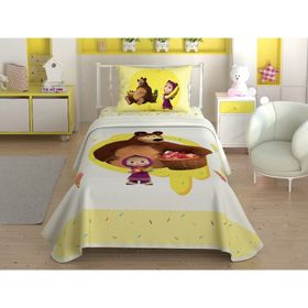 Taç Masha And The Bear Fruity Lisanslı Tek Kişilik Pike Takımı