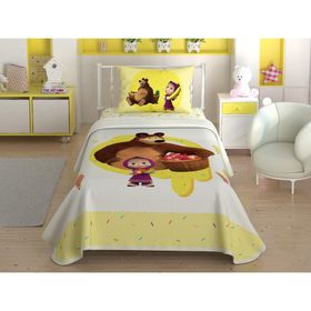 Taç Masha And The Bear Fruity Lisanslı Tek Kişilik Pike Takımı