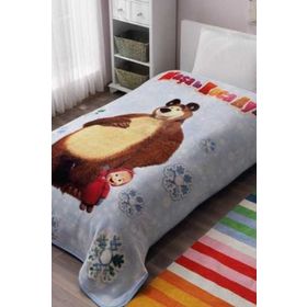 Taç Masha The Bear Tek Kişilik Battaniye