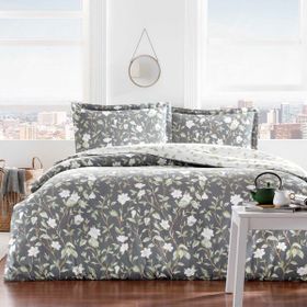 Taç Melia Gri Pamuk Saten Çift Kişilik 200 x 220 cm Nevresim Takımı