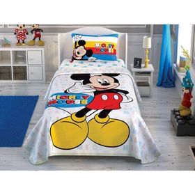 Taç Mickey Call Me Lisanslı Tek Kişilik Pike Takımı