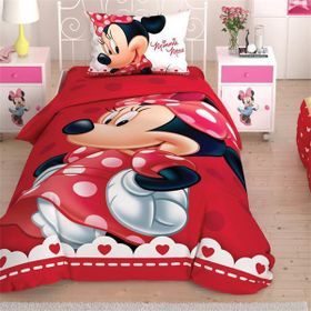 Taç Minnie Lovely Glitter Tek Kişilik Nevresim Takımı