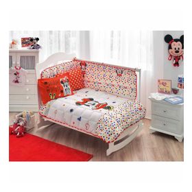 Taç Minnie Sketch Baby Kırmızı Bebek Uyku Seti
