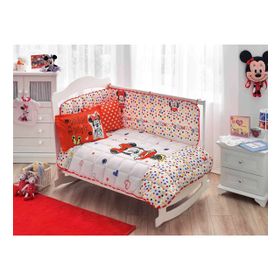 Taç Minnie Sketch Baby Kırmızı Bebek Uyku Seti