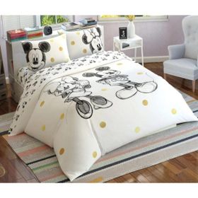 Taç Minnie&Mickey Glitter Lisanslı Çift Kişilik Nevresim Takımı Seti